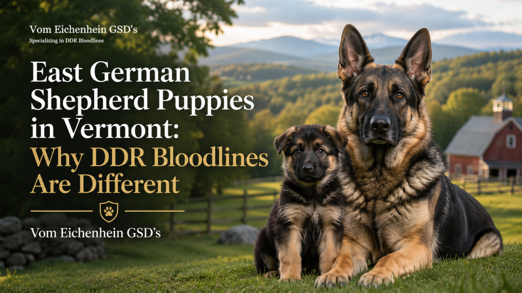 East German Shepherd Puppies in Vermont: Why DDR Bloodlines Are Different